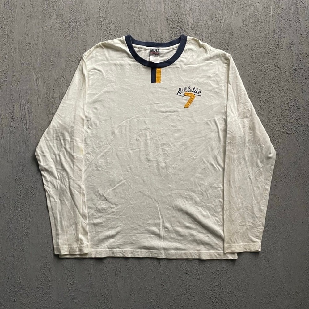 Vintage Roots Long Sleeve Shirt Mens XXL White 2000s Y2K